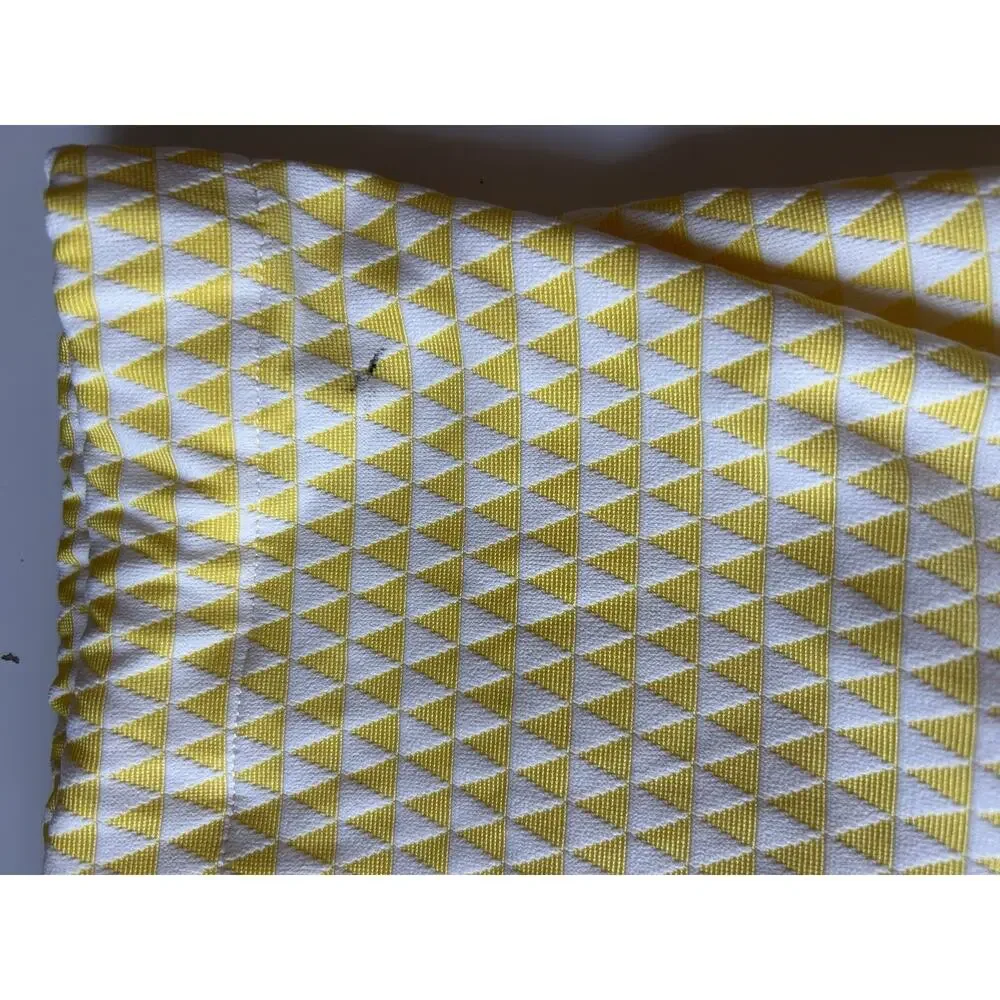 Casa Del Mar Mens Swim Trunks Shorts Yellow White Geometric Shorts Sz XL